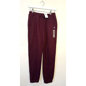 Abercrombie Kids Joggers Sweatpants Burgundy Maroon Size 13/14 XL Logo NWT
